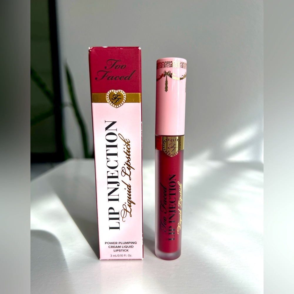 Too Faced Lip Injection Liquid Lipstick Power Plumping Color Boom Boom Pow